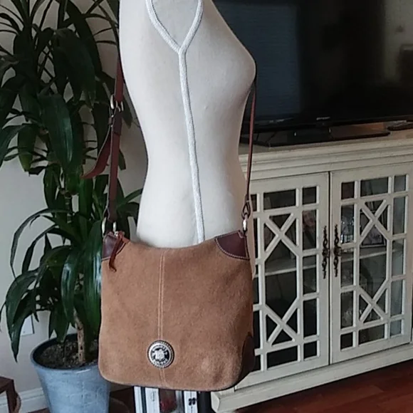 Dooney & Bourke Brown Suede Bag - Picture 4 of 11